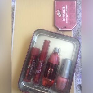 Dr. Pepper Lip Smacker Tin - Pink/Red Lip Balm & Gloss Set